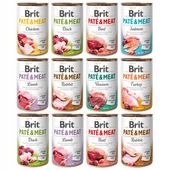 Brit Pate Meat MIX Smaków Mokra Karma dla Psa 12x400g