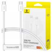 kabel baseus superior series ll usb-c - usb-c 30w 480mb/s 1m - biały