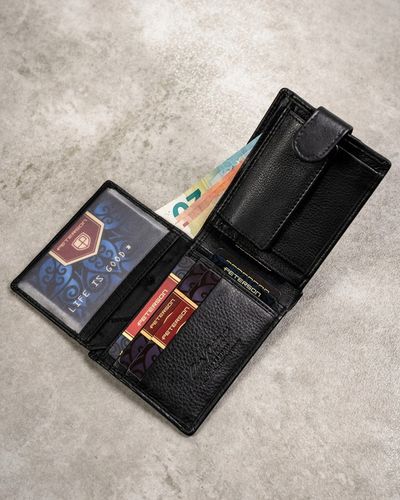 Peterson zestaw klasyczny portfel skórzany męski + brelok na Arena.pl