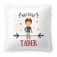 Poduszka Biała 40X40 Cm Dla Tadka Syna Dziecka Z Nadrukiem Ze Zdjęciem