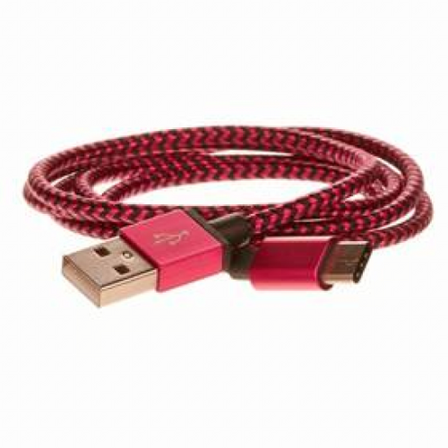 Kabel CellFish USB/USB-C, 1m (PLUSBCKABELPINK) Czerwony na Arena.pl