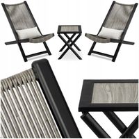 ZESTAW MEBLI OGRODOWYCH NA BALKON TARAS OGRÓD MEBLE OGRODOWE KRZESŁA STOLIK