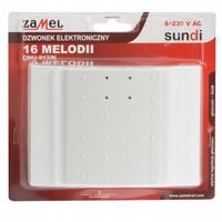 ZAMEL DZWONEK PRZEWODOWY ECRU 8-230V DNU-912/N-ECR