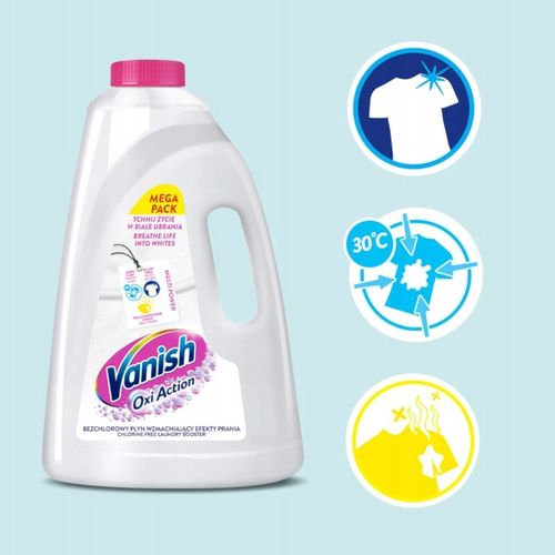 Vanish Oxi Action White Odplamiacz w płynie do białych tkanin 3 L na Arena.pl