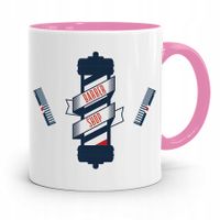 Kubek Różowy Dla Fryzjera Barber Shop Prezent Z Nadrukiem Ze Zdjęciem