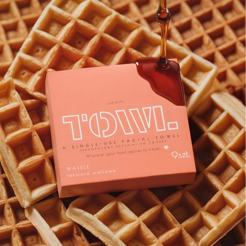 JEDNORAZOWE RĘCZNIKI DO TWARZY 80 szt. - TOWL WAFFLE na Arena.pl