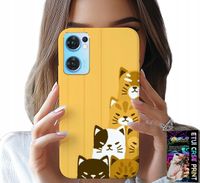 ETUI DO OPPO RENO7 5G - LOVE CAT, WZORY Z KOTAMI, CASE + SZKŁO