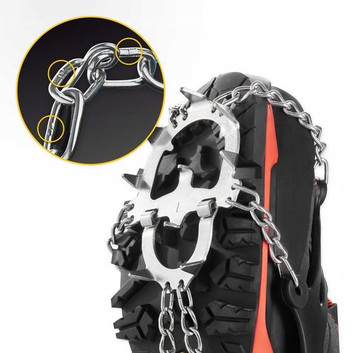 RACZKI NA BUTY TURYSTYCZNE TREKKINGOWE GÓRSKIE Z KOLCAMI ŁAŃCUCHY PREMIUM L na Arena.pl