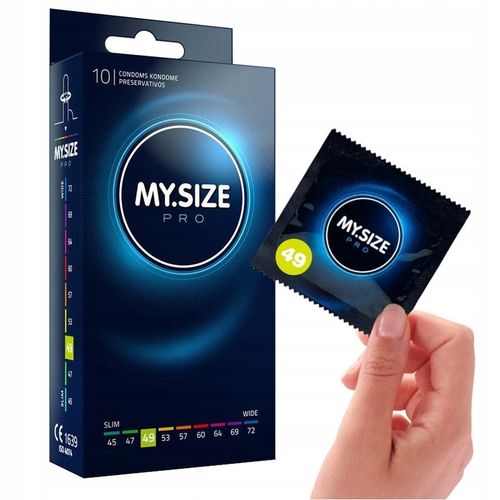 PREZERWATYWY MY.SIZE Pro 49 mm ściśle przylegające 10 szt. nawilżone na Arena.pl