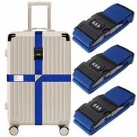 3x PAS ZABEZPIECZAJĄCY PODWÓJNY WALIZKI TORBY BAGAŻU PODRÓŻNY ZESTAW PASY