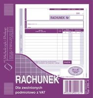 DRUK 230-4 RACHUNEK DLA ZWOLNIONYCH POD. Z VAT