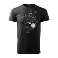 Koszulka motocyklowa z motocyklem na motor Harley Iron 883 męska czarna REGULAR XL