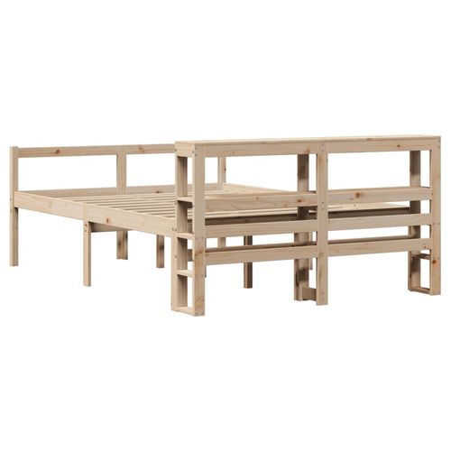 Łóżko dla seniora, z wezgłowiem, 140x190 cm, lite drewno na Arena.pl