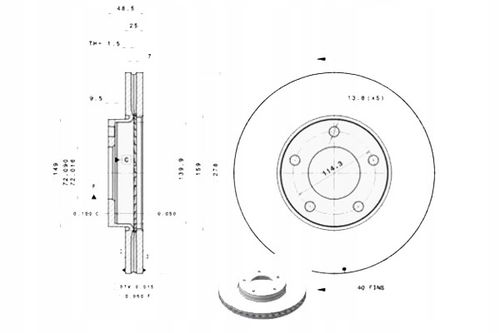 TARCZA HAM PRZOD 278X25 V BREMBO na Arena.pl