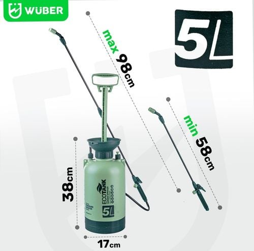 RĘCZNY OPRYSKIWACZ CIŚNIENIOWY DUŻY POJEMNOŚĆ 5L REGULACJA DYSZY LANCA na Arena.pl