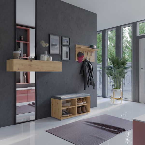 SZAFKA NA BUTY SIEDZISKO OPAL 4P DĄB ARTISAN zdjęcie 4