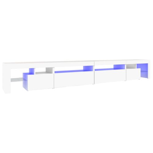 Szafka pod TV z oświetleniem LED, biała, 290x36,5x40 cm na Arena.pl