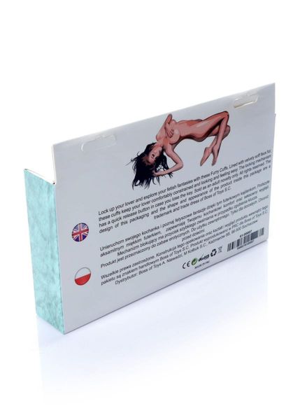 Kajdanki Fetish B - Series- Furry Cuffs Blue zdjęcie 6