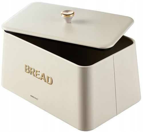 Chlebak KING Hoff KH-1950 kremowy metalowy elegancki design Pieczywo na Arena.pl