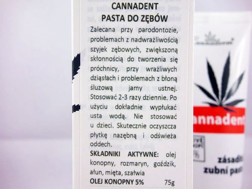 Cannadent Pasta do zębów-BEZ FLUORU 75ml Cannaderm na Arena.pl