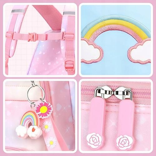 PLECAK SZKOLNY TORNISTER DLA DZIEWCZYNKI KLASA 1-3 WIELOKOMORY DO SZKOŁY na Arena.pl