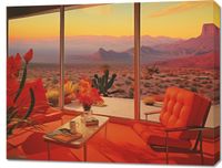 Obraz 90x70cm Posiedenie w Pustynnym Domu