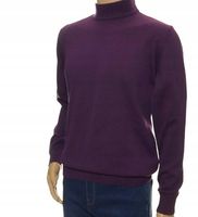 Sweter męski z półgolfem ze stójką półgolf bawełniany pod marynarkę 3XL