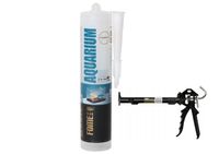 Silikon klej AKWARYSTYCZNY bezbarwny 300ml + pistolet metalowy Fome Flex