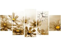 70CM 150CM ZEGAR 5 ELEM MIODOWE ŚRODKI DRUK OBRAZ