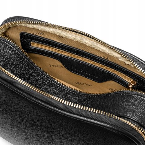 Torebka Damska Crossbody Prostokątna PUCCINI Z Łańcuszkiem Czarna BML058M-1 na Arena.pl