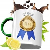 Kubek Zielony Dla Szefa Szefowej Prezent Urodziny Z Nadrukiem Ze Zdjęciem