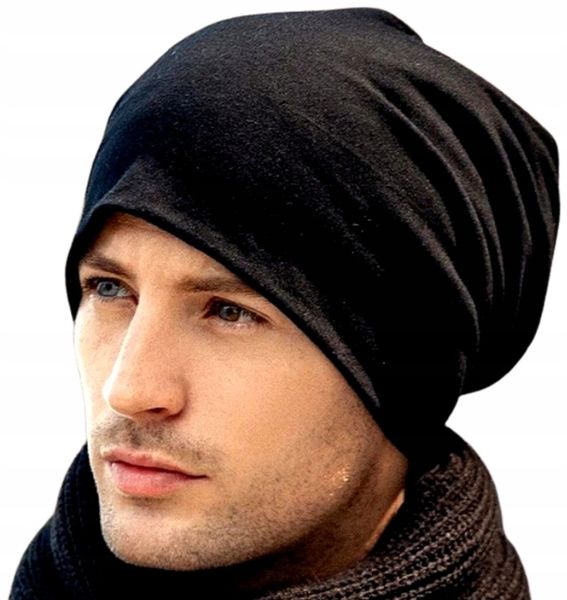 Ciepła Czapka Oversize Smerfetka Beanie Hipster zdjęcie 4