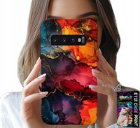 ETUI DO SAMSUNG GALAXY S10 PLUS - KAMIENNE WZORY, OBUDOWA CASE + FOLIA