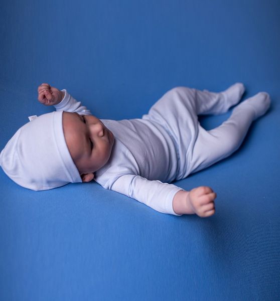 Półśpioch bawełniany niebieski basic 56 zdjęcie 2