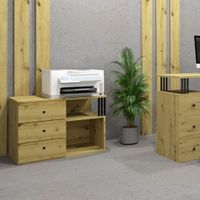 Szafka komoda Viking I 3S z szufladami dąb artisan/czarny