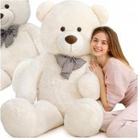 PLUSZOWY MIŚ MASKOTKA DUŻY PLUSZAK BIAŁY MIĘKKI PRZEZENT ZABAWKA 140 cm