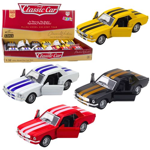 Autko Klasyczne Z Napędem Pull-Back Metalowe Otwierane Drzwi 1:32 Mix na Arena.pl