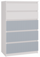 Komoda Do Pokoju Młodzieżowego 5SZ Niebieski MALWINA III - 3 Kolory