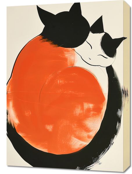 Obraz 50x70cm Yin i Yang Kotów zdjęcie 1