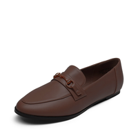 Wygodne Damskie Mokasyny DREAM PAIRS, Brązowe Rozmiar 40 EUR Skórzane