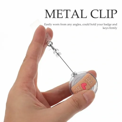 PIELĘGNIARKI ODZNAKA IDENTYFIKATOR KLIP UCHWYT NA NAZWISKO ROLKA 4 SZT zdjęcie 13