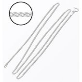 SREBRNY ŁAŃCUSZEK KŁOS SPIGA 50 CM PRÓBA SREBRA 925