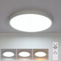 LAMPA SUFITOWA PLAFON LED NATYNKOWY 30 CM OKRAGLY BIAŁA NOWOCZESNA 24W IP44