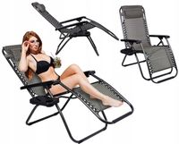 LEŻAK SKŁADANY ZERO GRAVITY ORION FOTEL OGRODOWY PLAŻOWY KRZESŁO NA