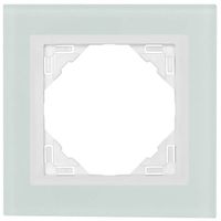 Efapel crystal ramka 1-kr. Szkło biały 90910 tcb