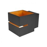 KINKIET LED G9 DO WNĘTRZ ALUMINIUM CZARNY ZŁOTY IP20