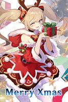 Pocztówka świąteczna Genshin Impact