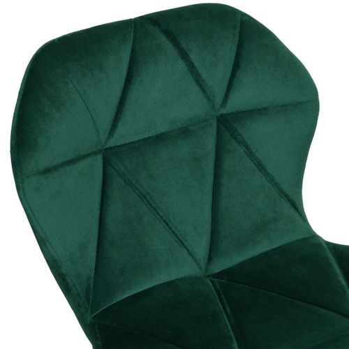 Hoker barowy GORDON chromowane ciemnozielone Velvet na Arena.pl