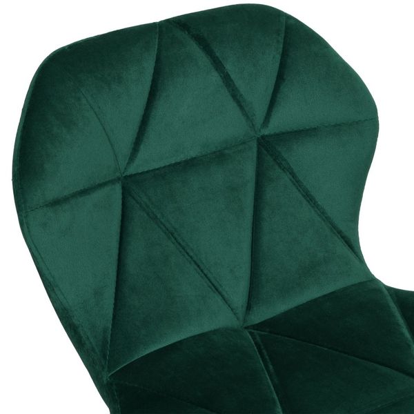 Hoker barowy GORDON chromowane ciemnozielone Velvet zdjęcie 7