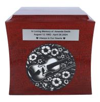 Urna kremacyjna ze skrzypcami / Plakietka